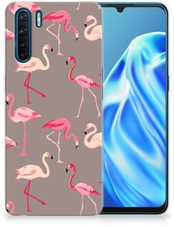 B2Ctelecom Cover Case OPPP A91 Smartphone hoesje Flamingo