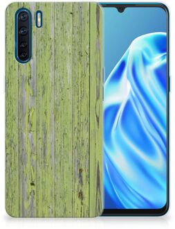 B2Ctelecom Cover Case OPPP A91 Smartphone hoesje Green Wood