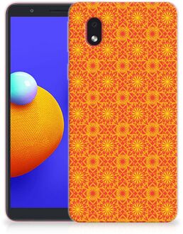 B2Ctelecom Cover Case Samsung Galaxy A01 Core Smartphone hoesje Batik Orange