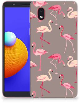 B2Ctelecom Cover Case Samsung Galaxy A01 Core Smartphone hoesje Flamingo