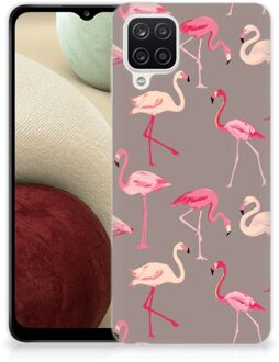 B2Ctelecom Cover Case Samsung Galaxy A12 Smartphone hoesje Flamingo