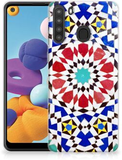 B2Ctelecom Cover Case Samsung Galaxy A21 Smartphone hoesje Mozaïek