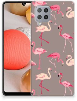 B2Ctelecom Cover Case Samsung Galaxy A42 Smartphone hoesje Flamingo