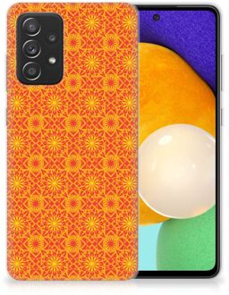 B2Ctelecom Cover Case Samsung Galaxy A52 (5G/4G) Smartphone hoesje Batik Orange