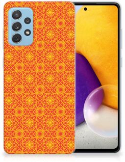 B2Ctelecom Cover Case Samsung Galaxy A72 Smartphone hoesje Batik Orange