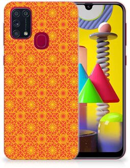 B2Ctelecom Cover Case Samsung Galaxy M31 Smartphone hoesje Batik Orange