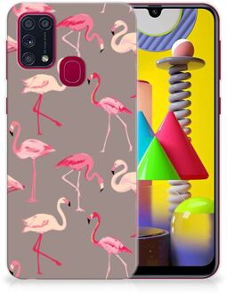 B2Ctelecom Cover Case Samsung Galaxy M31 Smartphone hoesje Flamingo