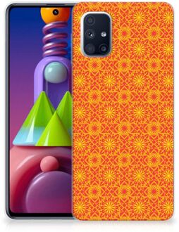 B2Ctelecom Cover Case Samsung Galaxy M51 Smartphone hoesje Batik Orange