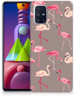 B2Ctelecom Cover Case Samsung Galaxy M51 Smartphone hoesje Flamingo