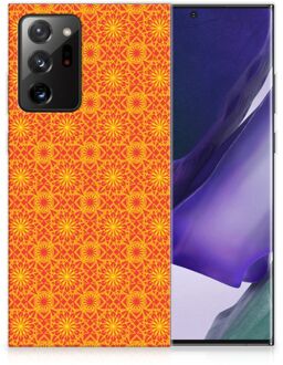 B2Ctelecom Cover Case Samsung Galaxy Note20 Ultra Smartphone hoesje Batik Orange