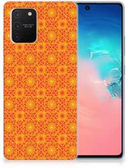 B2Ctelecom Cover Case Samsung Galaxy S10 Lite Smartphone hoesje Batik Orange