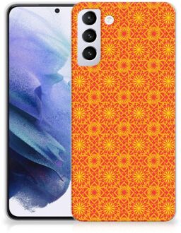 B2Ctelecom Cover Case Samsung Galaxy S21 Plus Smartphone hoesje Batik Orange