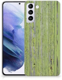 B2Ctelecom Cover Case Samsung Galaxy S21 Plus Smartphone hoesje Green Wood