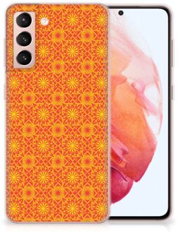 B2Ctelecom Cover Case Samsung Galaxy S21 Smartphone hoesje Batik Orange