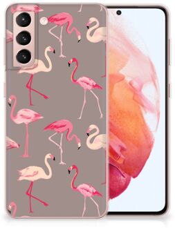 B2Ctelecom Cover Case Samsung Galaxy S21 Smartphone hoesje Flamingo