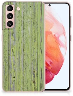 B2Ctelecom Cover Case Samsung Galaxy S21 Smartphone hoesje Green Wood