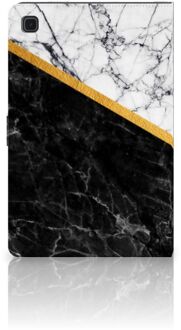 B2Ctelecom Cover Case Samsung Galaxy Tab A7 (2020) Hoes met Standaard Marble White Black