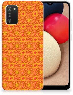 B2Ctelecom Cover Case Samsung M02s | Samsung Galaxy A02s Smartphone hoesje Batik Orange