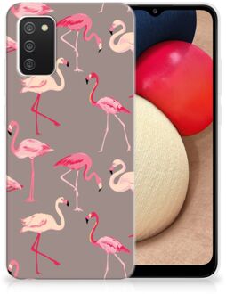 B2Ctelecom Cover Case Samsung M02s | Samsung Galaxy A02s Smartphone hoesje Flamingo