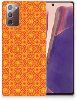 B2Ctelecom Cover Case Samsung Note 20 Smartphone hoesje Batik Orange