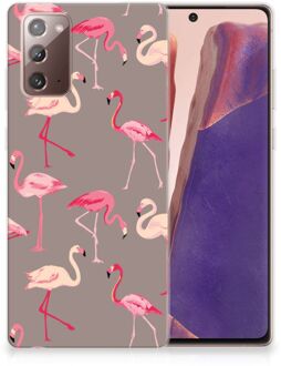 B2Ctelecom Cover Case Samsung Note 20 Smartphone hoesje Flamingo