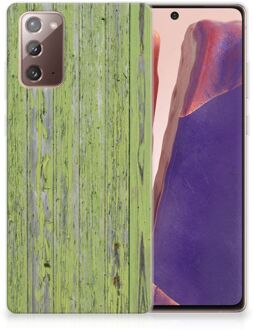 B2Ctelecom Cover Case Samsung Note 20 Smartphone hoesje Green Wood