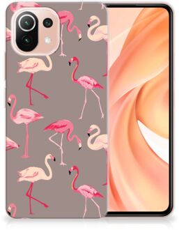 B2Ctelecom Cover Case Xiaomi Mi 11 Lite Smartphone hoesje Flamingo