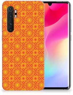 B2Ctelecom Cover Case Xiaomi Mi Note 10 Lite Smartphone hoesje Batik Orange