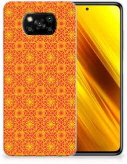 B2Ctelecom Cover Case Xiaomi Poco X3 Smartphone hoesje Batik Orange