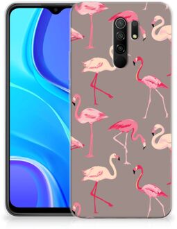 B2Ctelecom Cover Case Xiaomi Redmi 9 Smartphone hoesje Flamingo