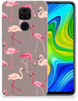 B2Ctelecom Cover Case Xiaomi Redmi Note9 Smartphone hoesje Flamingo