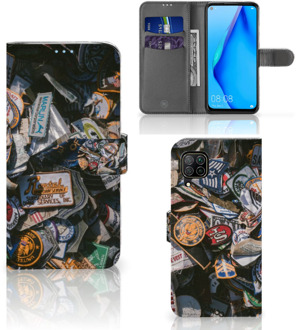 B2Ctelecom Cover Huawei P40 Lite Hoesje Personaliseren Badges