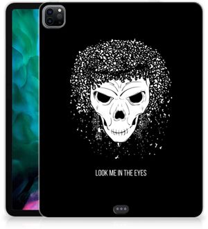 B2Ctelecom Cover iPad Pro 12.9 (2020) | iPad Pro 12.9 (2021) Hoesje ontwerpen Skull Hair met transparant zijkanten