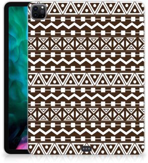 B2Ctelecom Cover iPad Pro 12.9 (2020) | iPad Pro 12.9 (2021) Tablethoesje Aztec Brown met transparant zijkanten