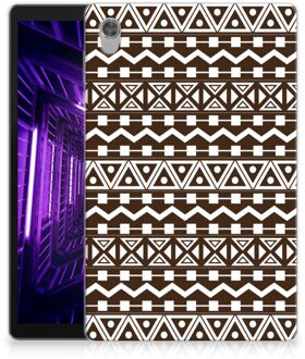 B2Ctelecom Cover Lenovo Tab M10 HD (2de generatie) Tablethoesje Aztec Brown met transparant zijkanten