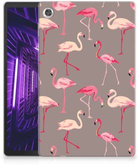 B2Ctelecom Cover Lenovo Tab M10 Plus Back Case Flamingo met transparant zijkanten