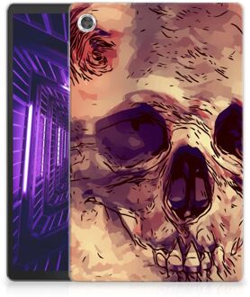 B2Ctelecom Cover Lenovo Tab M10 Plus Foto hoesje Skullhead met transparant zijkanten