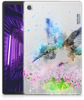 B2Ctelecom Cover Lenovo Tab M10 Plus Print Case Vogel met transparant zijkanten