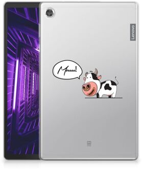 B2Ctelecom Cover Lenovo Tab M10 Plus TPU Case Cow Gepersonaliseerd Cadeau met transparant zijkanten