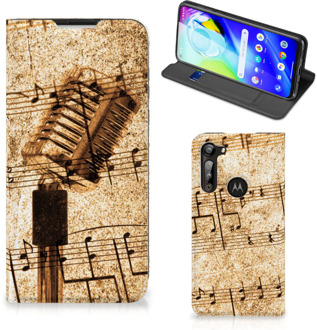 B2Ctelecom Cover Ontwerpen Motorola Moto G8 Power Telefoonhoesje Bladmuziek