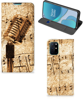 B2Ctelecom Cover Ontwerpen OnePlus 8T Telefoonhoesje Bladmuziek