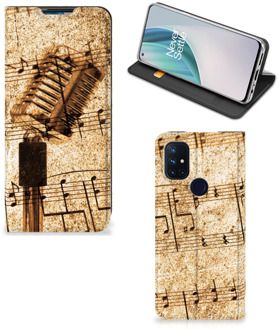 B2Ctelecom Cover Ontwerpen OnePlus Nord N10 5G Telefoonhoesje Bladmuziek