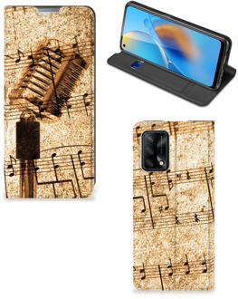 B2Ctelecom Cover Ontwerpen OPPO A74 4G Telefoonhoesje Bladmuziek