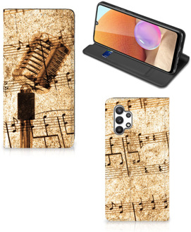 B2Ctelecom Cover Ontwerpen Samsung Galaxy A32 4G Telefoonhoesje Bladmuziek