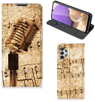 B2Ctelecom Cover Ontwerpen Samsung Galaxy A32 5G Telefoonhoesje Bladmuziek