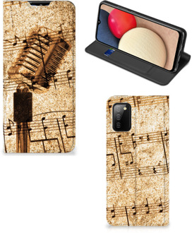 B2Ctelecom Cover Ontwerpen Samsung Galaxy M02s | A02s Telefoonhoesje Bladmuziek