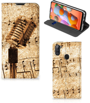 B2Ctelecom Cover Ontwerpen Samsung Galaxy M11 | A11 Telefoonhoesje Bladmuziek