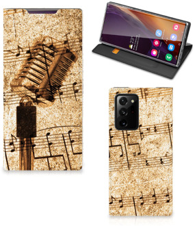 B2Ctelecom Cover Ontwerpen Samsung Galaxy Note 20 Ultra Telefoonhoesje Bladmuziek