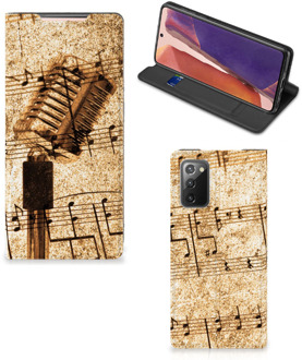 B2Ctelecom Cover Ontwerpen Samsung Galaxy Note20 Telefoonhoesje Bladmuziek