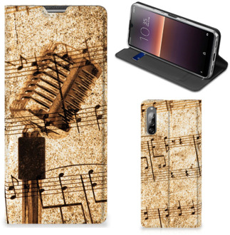 B2Ctelecom Cover Ontwerpen Sony Xperia L4 Telefoonhoesje Bladmuziek